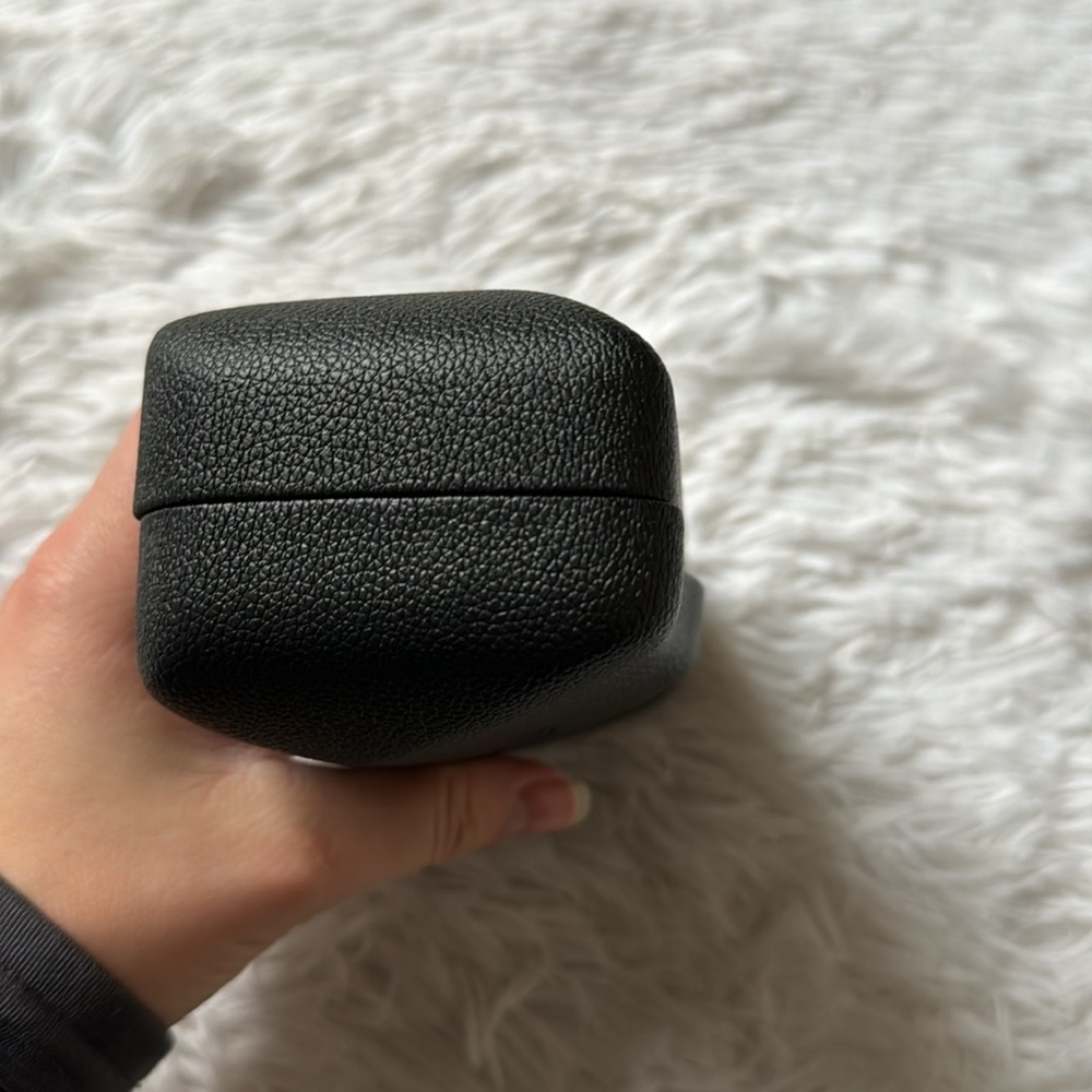 BALENCIAGA EXTRA LARGE BLACK LEATHER SUNGLASSES CASE WITH DRAWSTRING POUCH NEW - Picture 8 of 14
